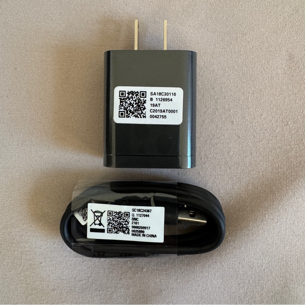 USB Wall Charger & USB A to USB C Cable (Motorola)